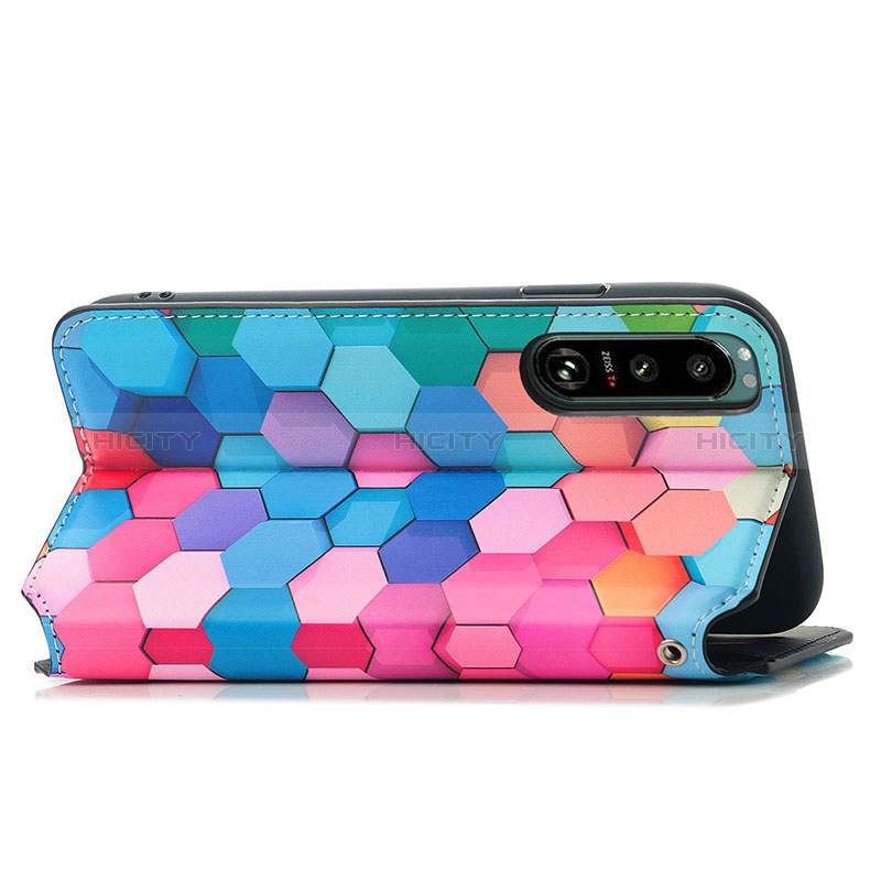 Funda de Cuero Cartera con Soporte Patron de Moda Carcasa S02D para Sony Xperia 5 III