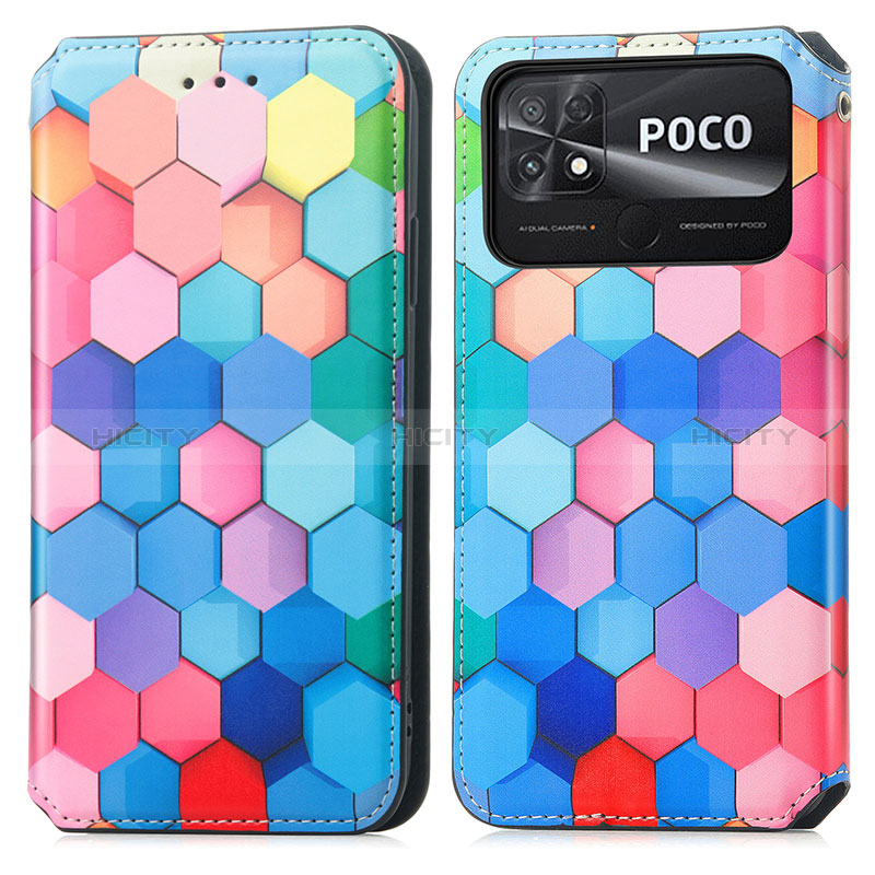 Funda de Cuero Cartera con Soporte Patron de Moda Carcasa S02D para Xiaomi Poco C40