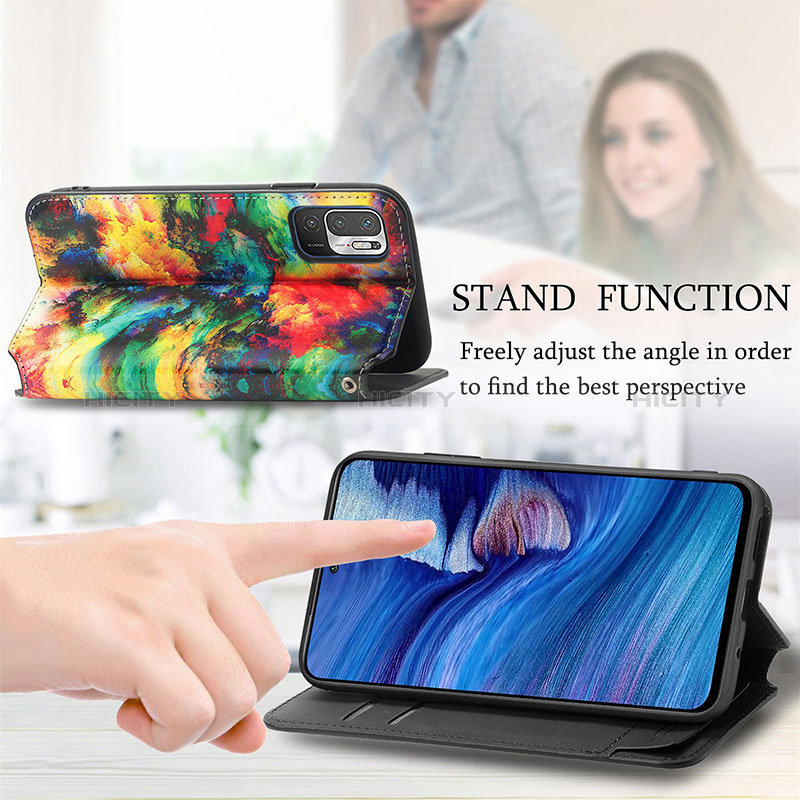 Funda de Cuero Cartera con Soporte Patron de Moda Carcasa S02D para Xiaomi POCO M3 Pro 5G