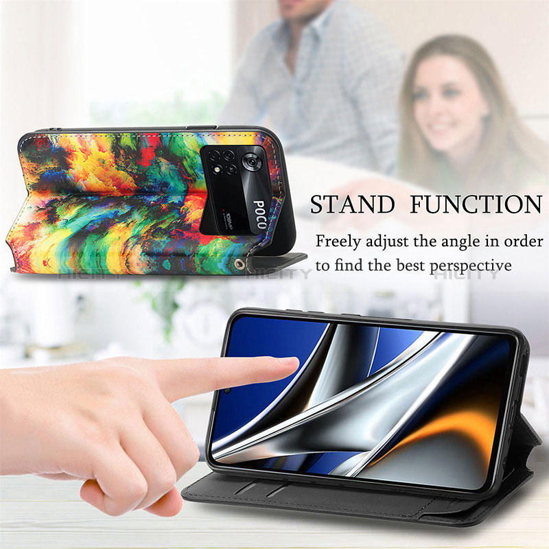 Funda de Cuero Cartera con Soporte Patron de Moda Carcasa S02D para Xiaomi Poco X4 Pro 5G