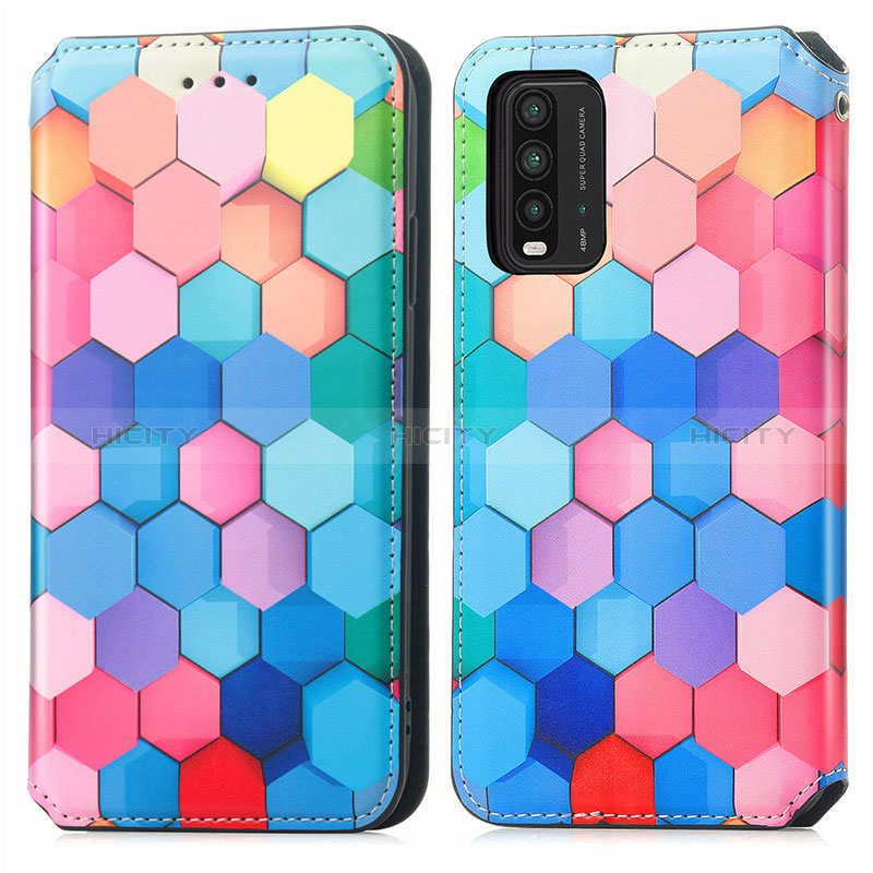 Funda de Cuero Cartera con Soporte Patron de Moda Carcasa S02D para Xiaomi Redmi 9 Power Vistoso