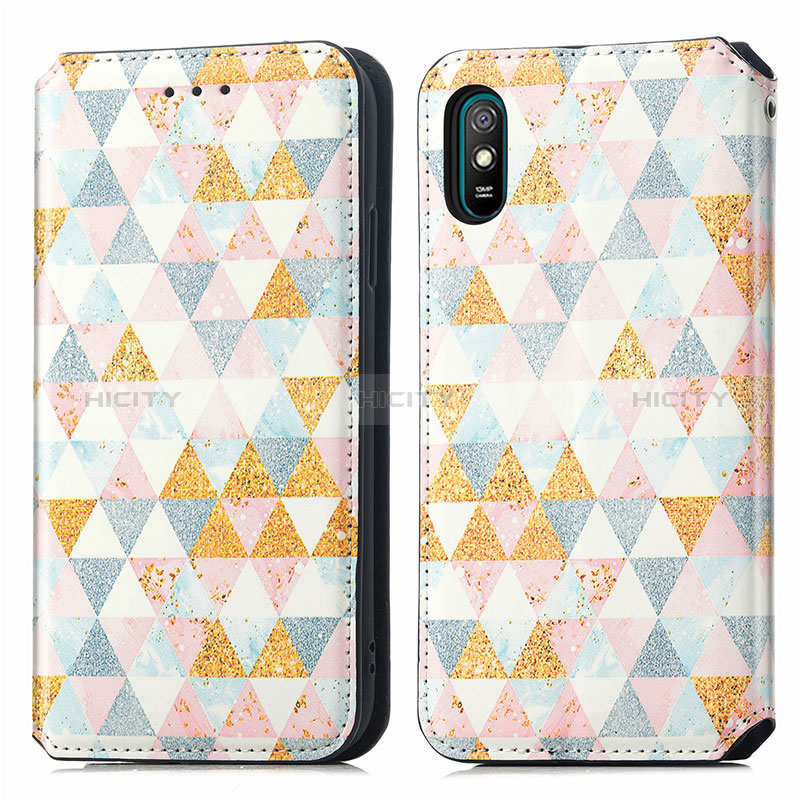 Funda de Cuero Cartera con Soporte Patron de Moda Carcasa S02D para Xiaomi Redmi 9A