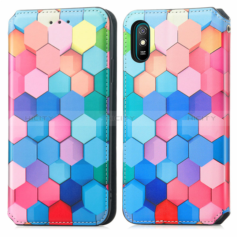 Funda de Cuero Cartera con Soporte Patron de Moda Carcasa S02D para Xiaomi Redmi 9A