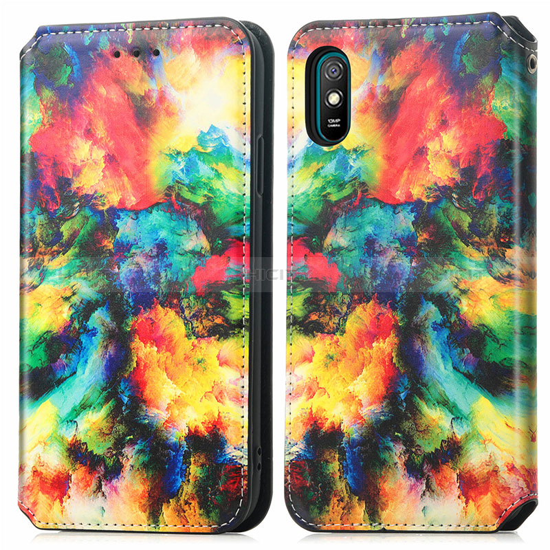 Funda de Cuero Cartera con Soporte Patron de Moda Carcasa S02D para Xiaomi Redmi 9A Multicolor