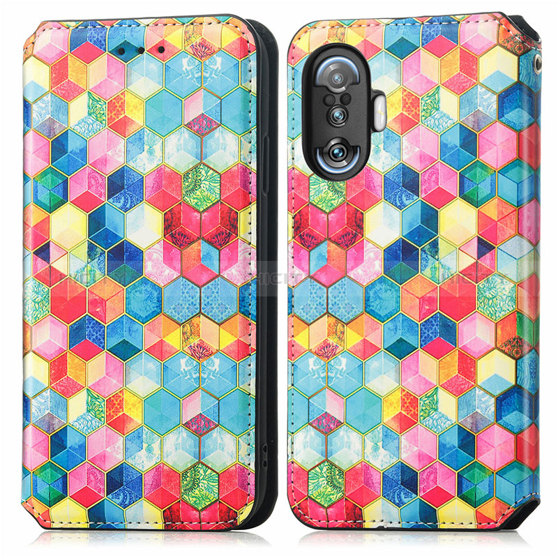 Funda de Cuero Cartera con Soporte Patron de Moda Carcasa S02D para Xiaomi Redmi K40 Gaming 5G