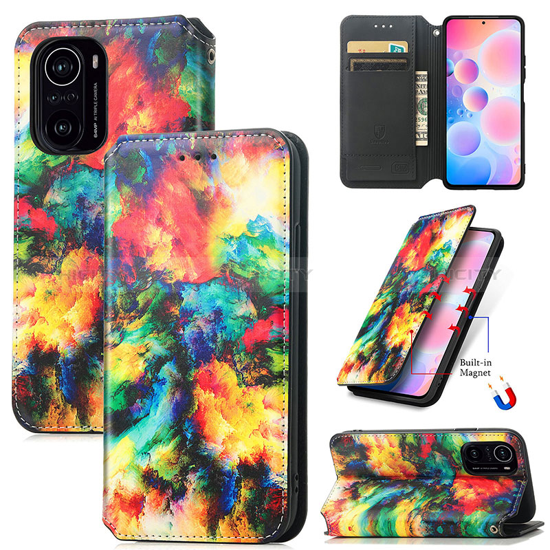 Funda de Cuero Cartera con Soporte Patron de Moda Carcasa S02D para Xiaomi Redmi K40 Pro 5G