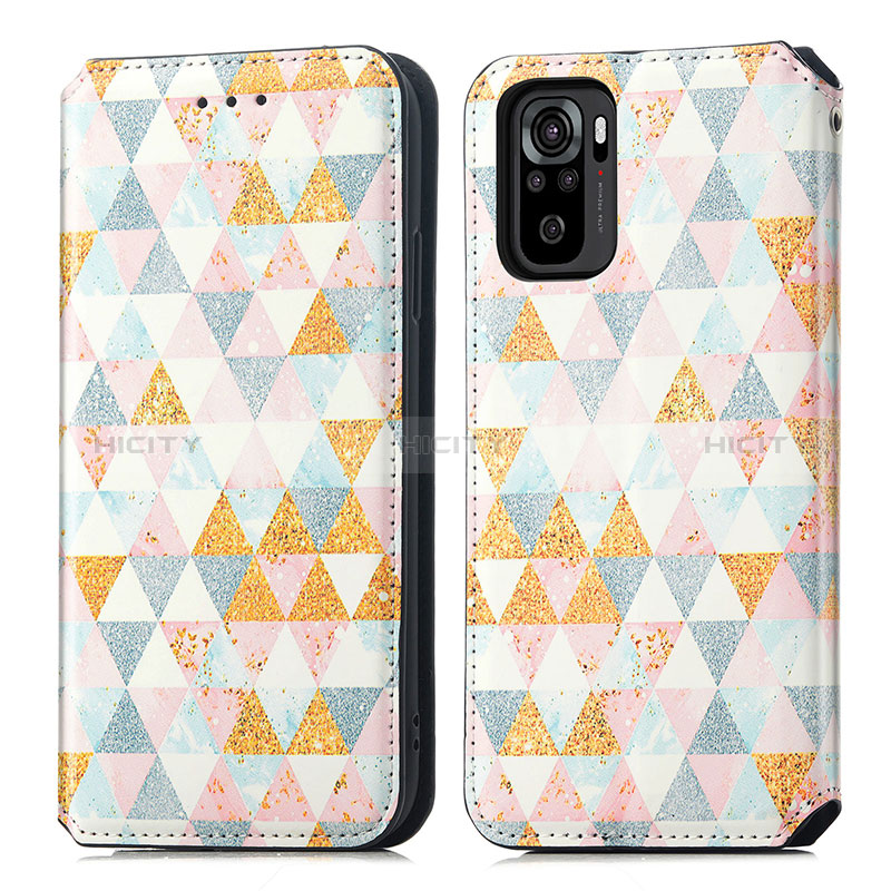 Funda de Cuero Cartera con Soporte Patron de Moda Carcasa S02D para Xiaomi Redmi Note 10 4G