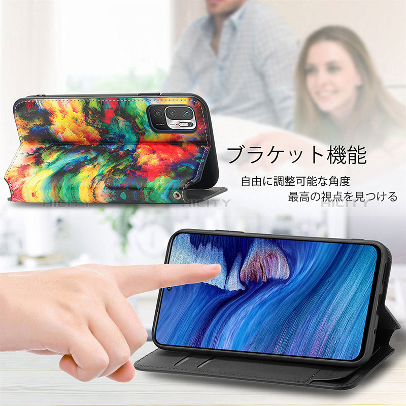 Funda de Cuero Cartera con Soporte Patron de Moda Carcasa S02D para Xiaomi Redmi Note 10 JE 5G