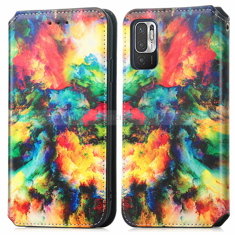 Funda de Cuero Cartera con Soporte Patron de Moda Carcasa S02D para Xiaomi Redmi Note 10 JE 5G Multicolor