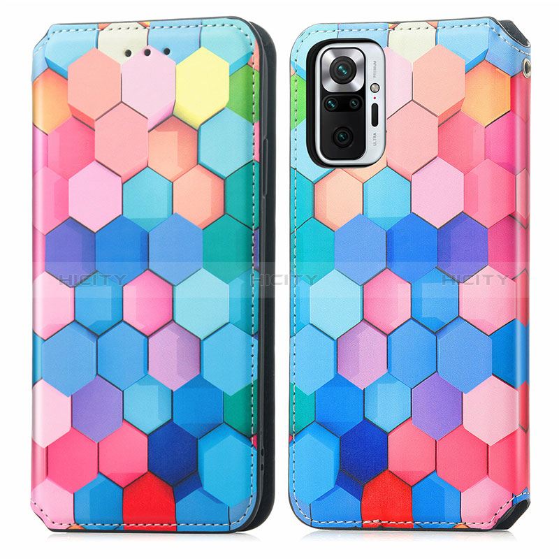 Funda de Cuero Cartera con Soporte Patron de Moda Carcasa S02D para Xiaomi Redmi Note 10 Pro 4G