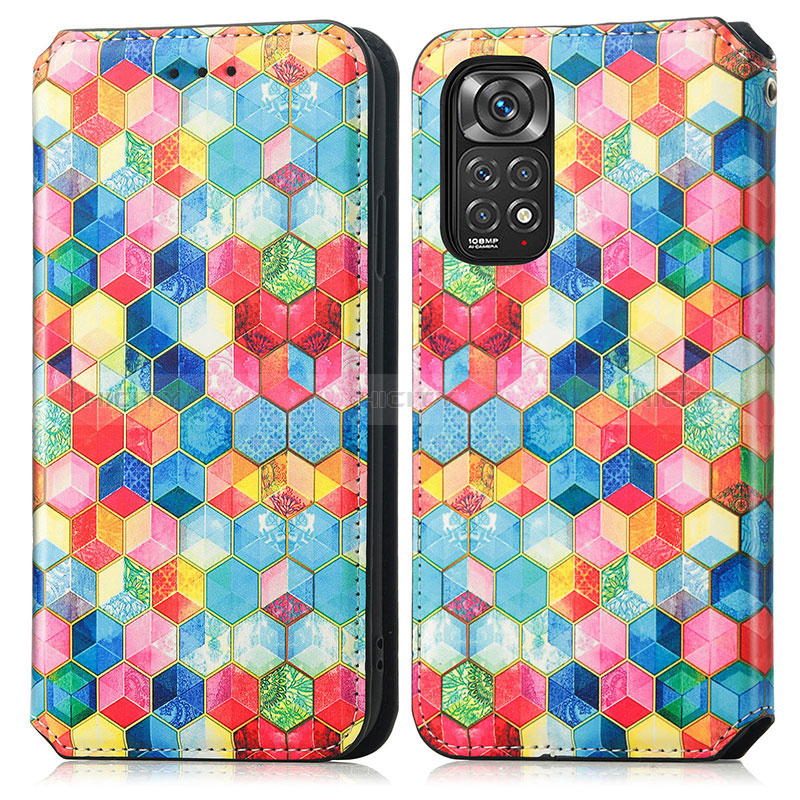 Funda de Cuero Cartera con Soporte Patron de Moda Carcasa S02D para Xiaomi Redmi Note 11S 4G