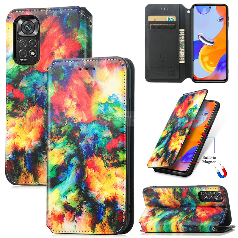 Funda de Cuero Cartera con Soporte Patron de Moda Carcasa S02D para Xiaomi Redmi Note 12 Pro 4G