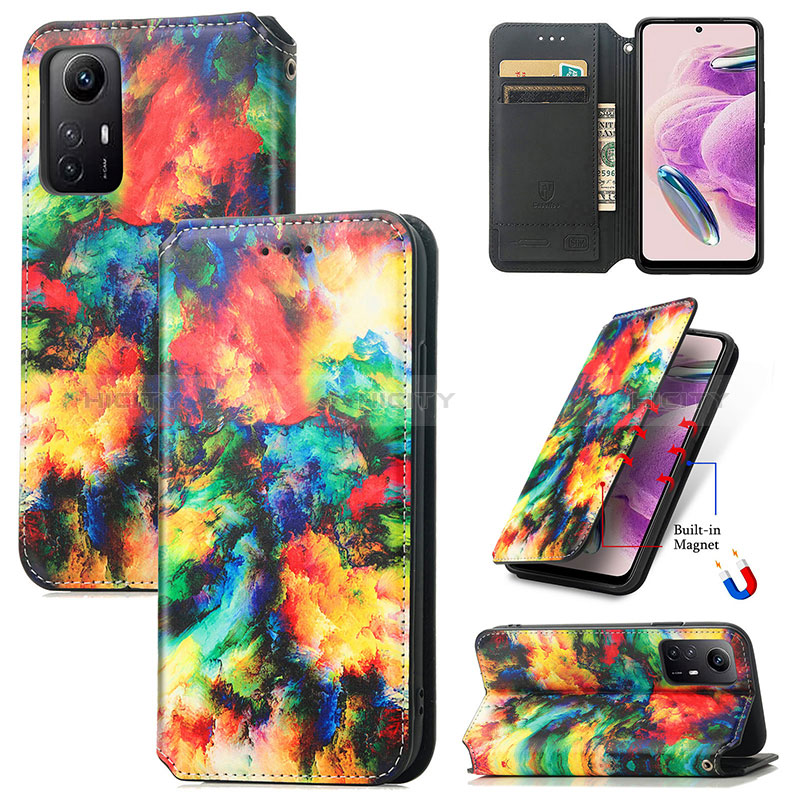 Funda de Cuero Cartera con Soporte Patron de Moda Carcasa S02D para Xiaomi Redmi Note 12S