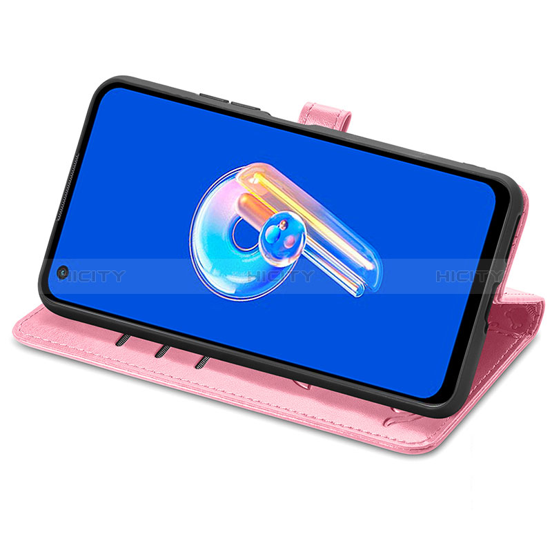 Funda de Cuero Cartera con Soporte Patron de Moda Carcasa S03D para Asus Zenfone 9