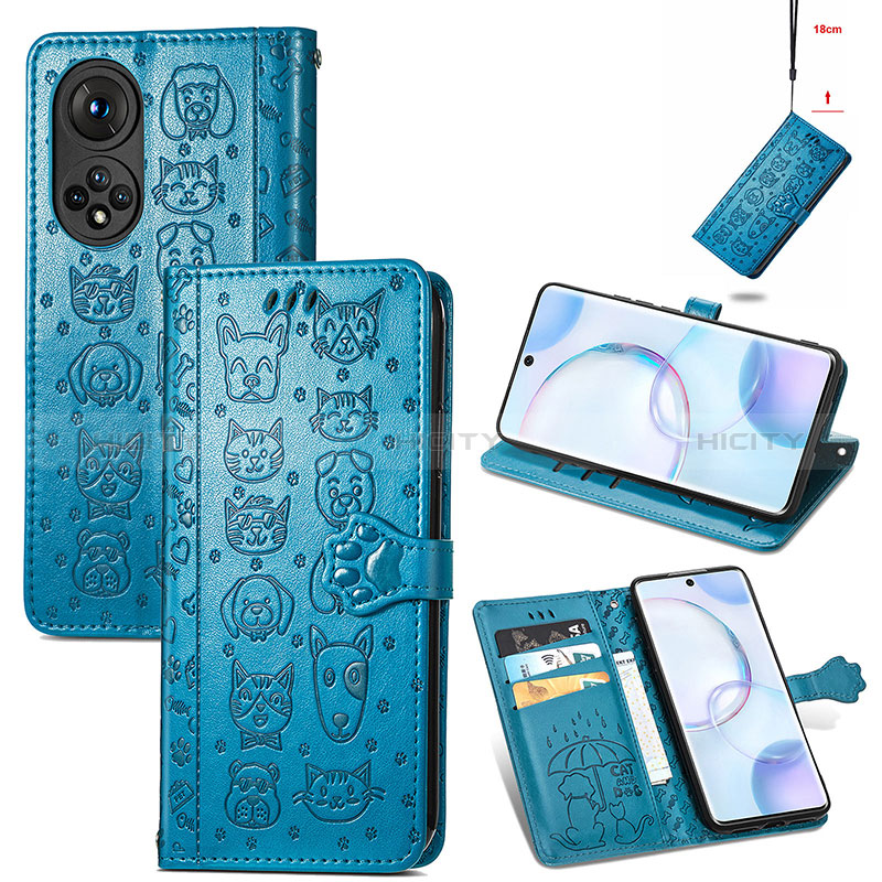 Funda de Cuero Cartera con Soporte Patron de Moda Carcasa S03D para Huawei Honor 50 5G