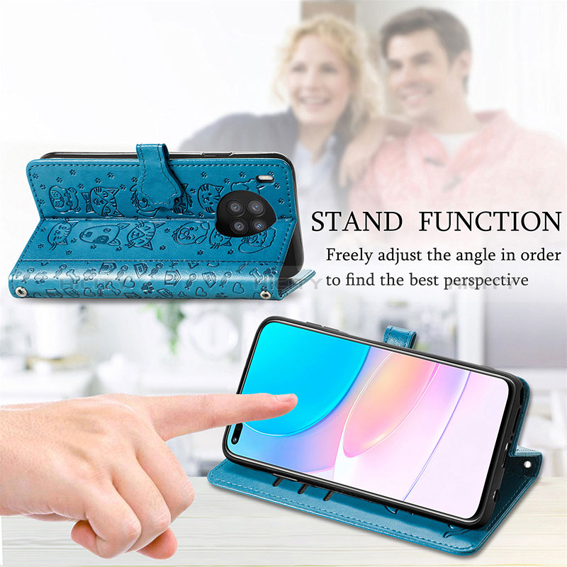 Funda de Cuero Cartera con Soporte Patron de Moda Carcasa S03D para Huawei Honor 50 Lite