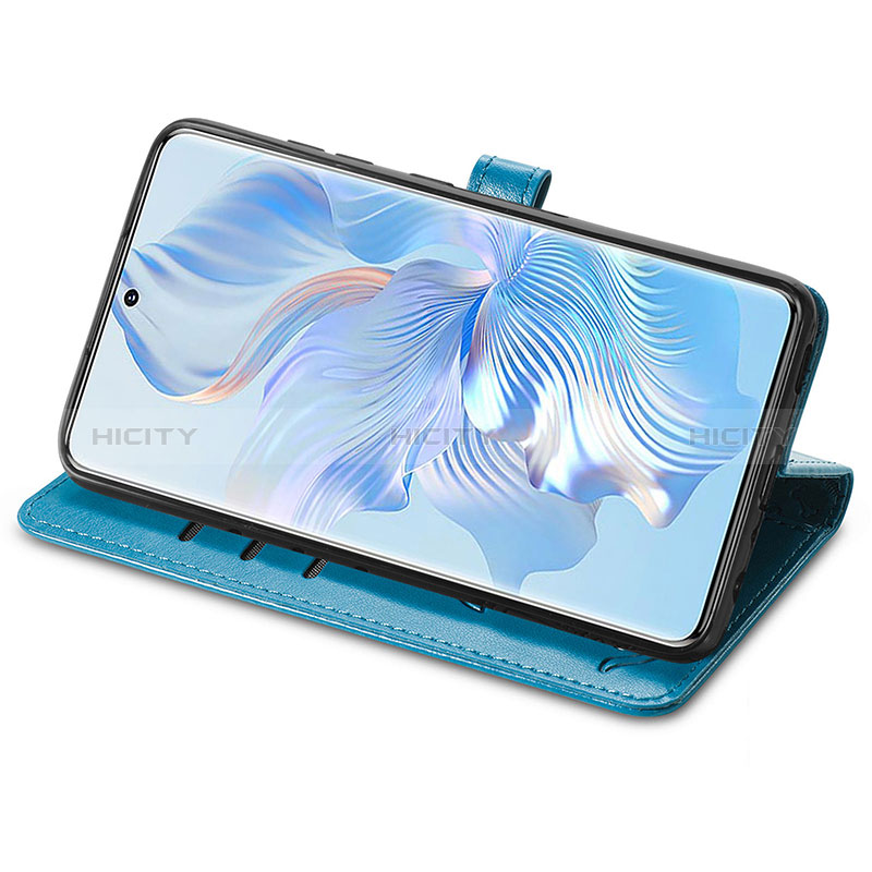 Funda de Cuero Cartera con Soporte Patron de Moda Carcasa S03D para Huawei Honor 80 5G