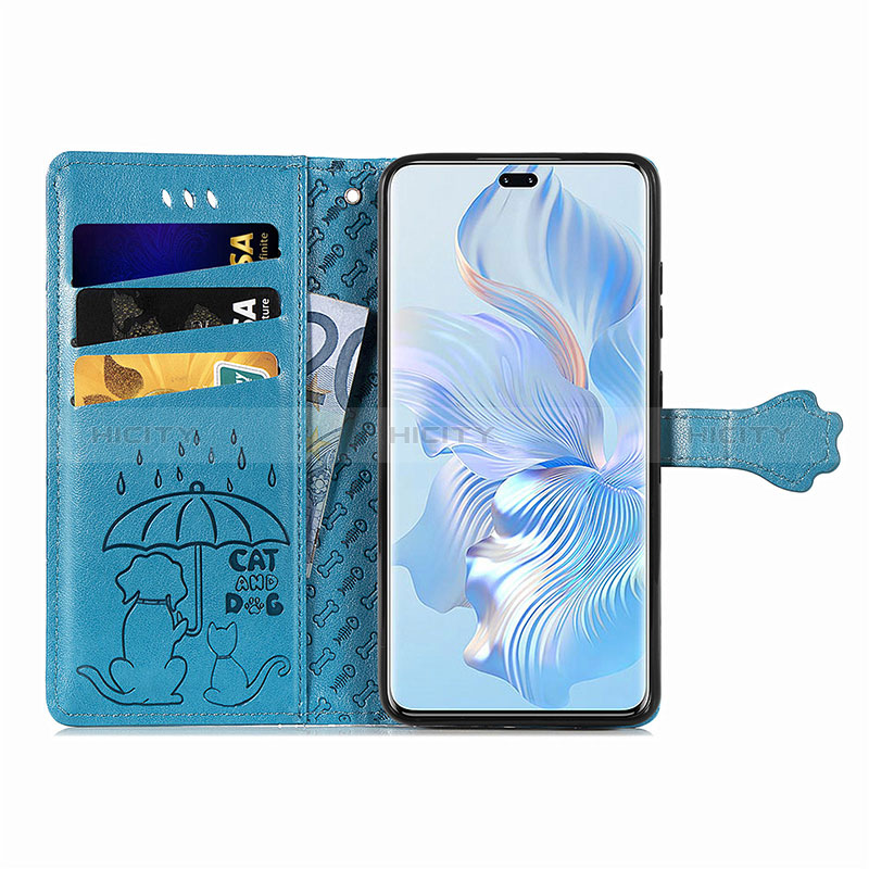 Funda de Cuero Cartera con Soporte Patron de Moda Carcasa S03D para Huawei Honor 80 Pro 5G