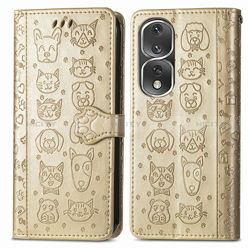 Funda de Cuero Cartera con Soporte Patron de Moda Carcasa S03D para Huawei Honor 80 Pro 5G