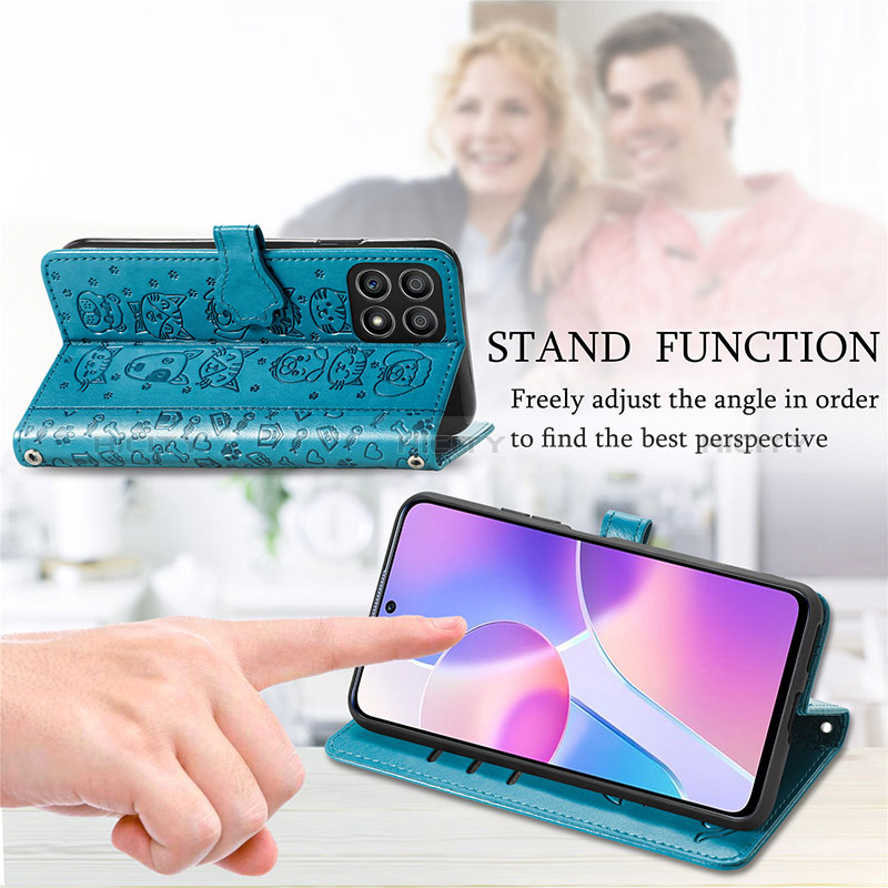 Funda de Cuero Cartera con Soporte Patron de Moda Carcasa S03D para Huawei Honor X30i