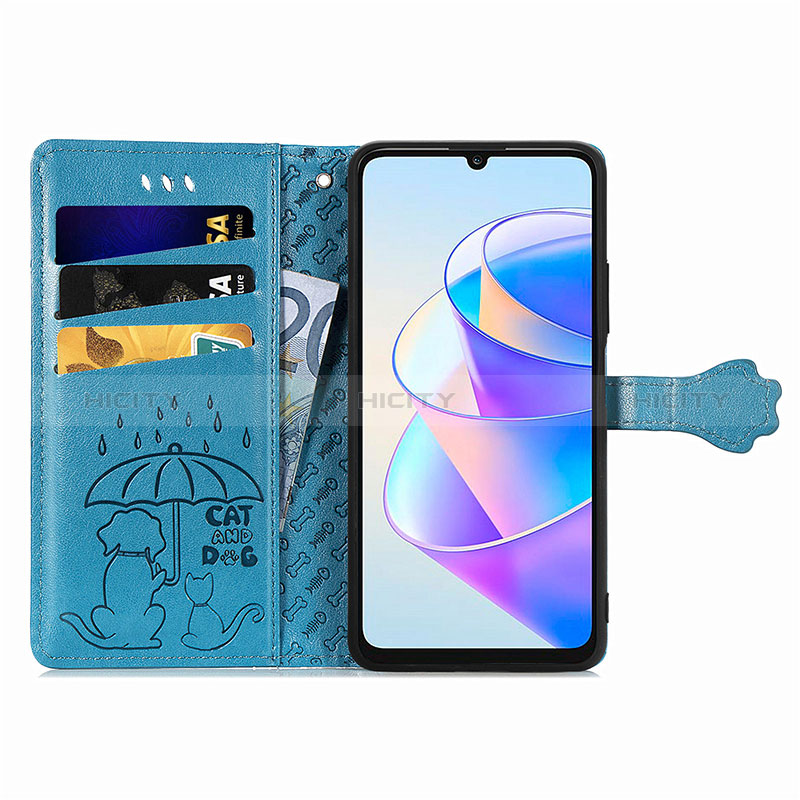 Funda de Cuero Cartera con Soporte Patron de Moda Carcasa S03D para Huawei Honor X7a