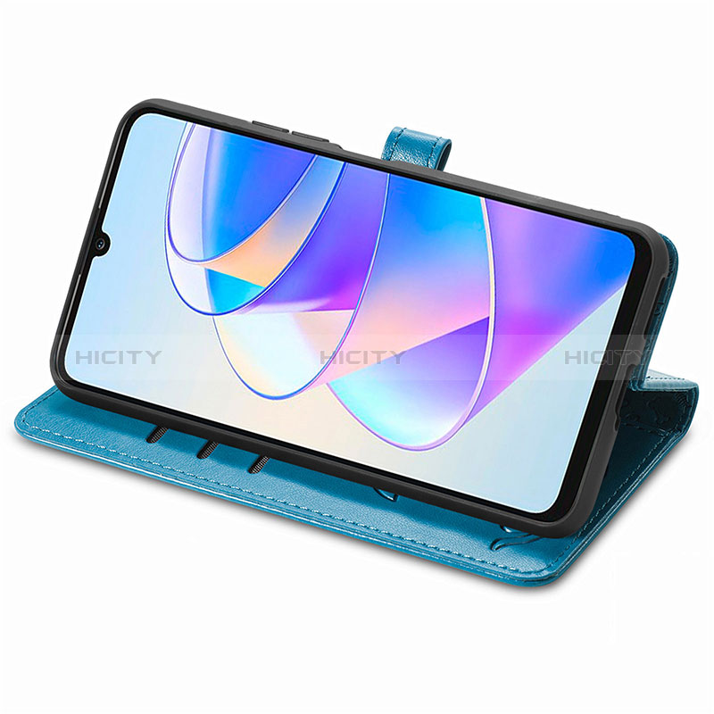 Funda de Cuero Cartera con Soporte Patron de Moda Carcasa S03D para Huawei Honor X7a