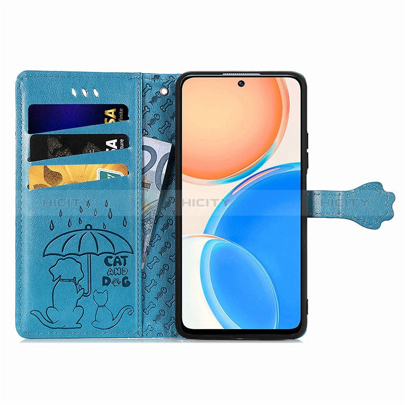 Funda de Cuero Cartera con Soporte Patron de Moda Carcasa S03D para Huawei Honor X8 4G