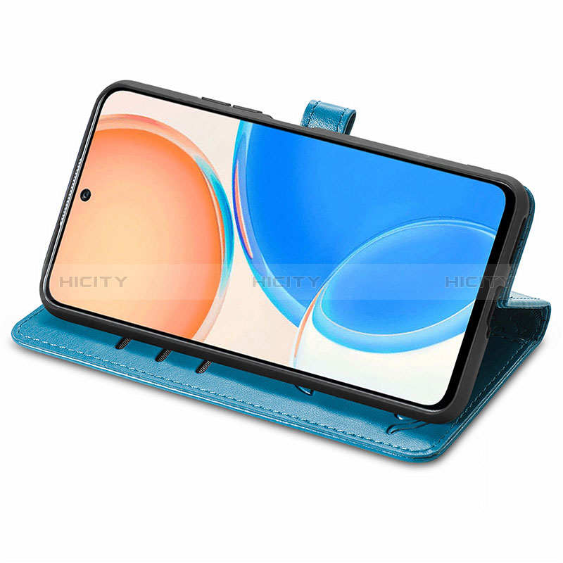 Funda de Cuero Cartera con Soporte Patron de Moda Carcasa S03D para Huawei Honor X8 4G