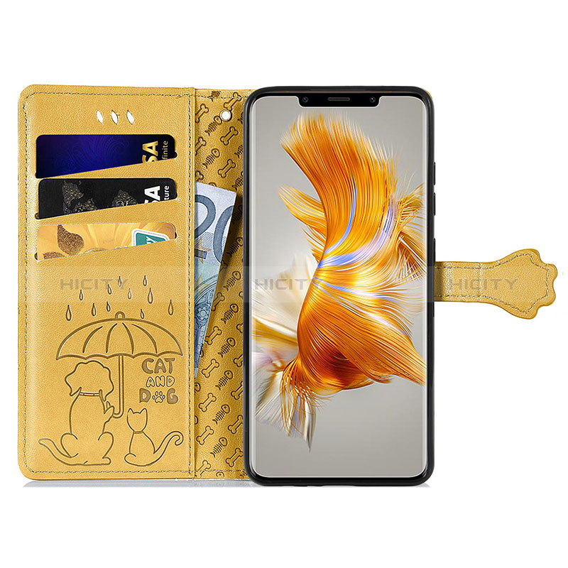 Funda de Cuero Cartera con Soporte Patron de Moda Carcasa S03D para Huawei Mate 50 Pro