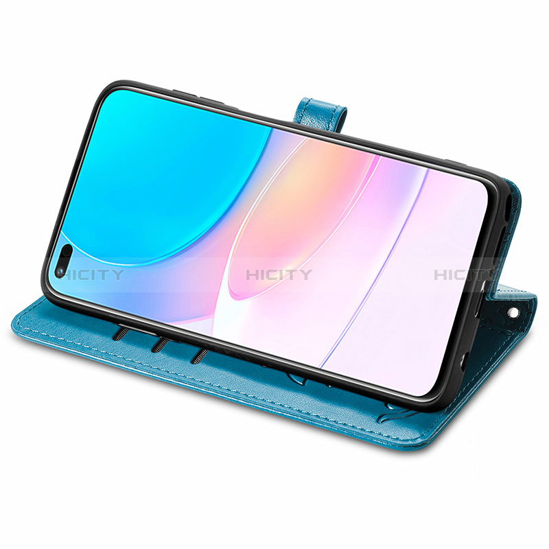 Funda de Cuero Cartera con Soporte Patron de Moda Carcasa S03D para Huawei Nova 8i