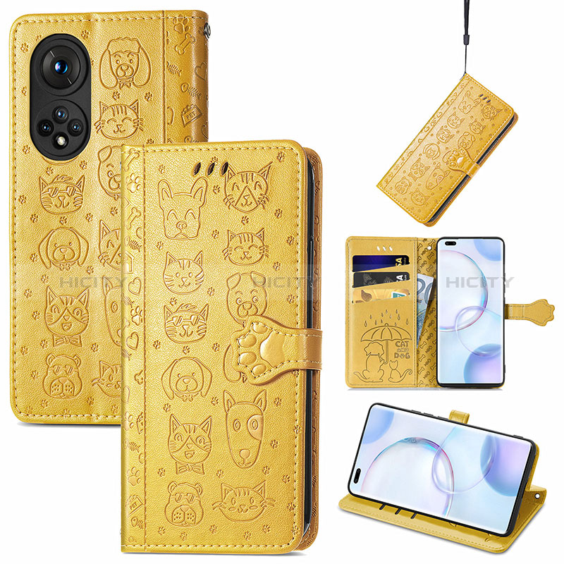 Funda de Cuero Cartera con Soporte Patron de Moda Carcasa S03D para Huawei Nova 9 Pro