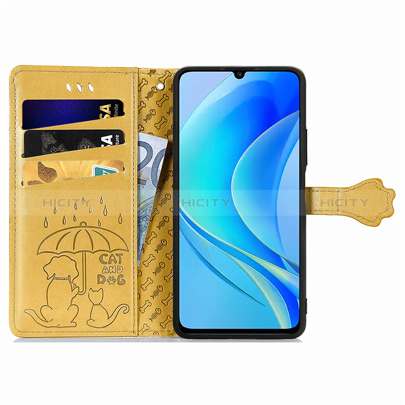 Funda de Cuero Cartera con Soporte Patron de Moda Carcasa S03D para Huawei Nova Y70