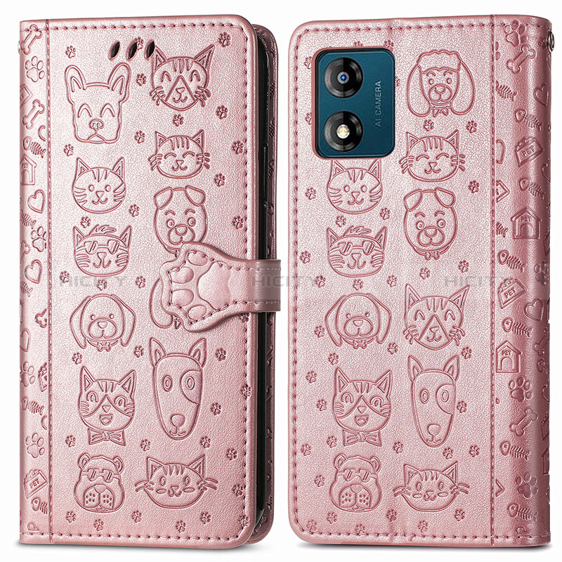 Funda de Cuero Cartera con Soporte Patron de Moda Carcasa S03D para Motorola Moto E13