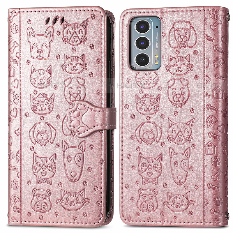 Funda de Cuero Cartera con Soporte Patron de Moda Carcasa S03D para Motorola Moto Edge 20 5G