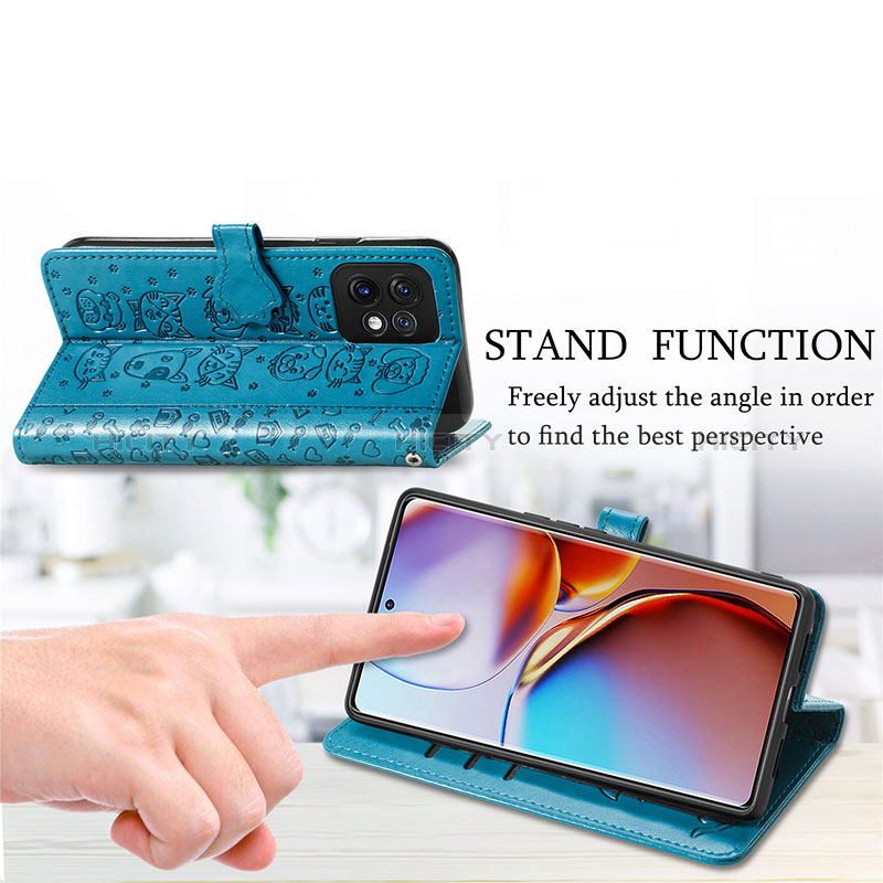 Funda de Cuero Cartera con Soporte Patron de Moda Carcasa S03D para Motorola Moto Edge 40 Pro 5G