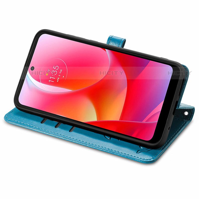 Funda de Cuero Cartera con Soporte Patron de Moda Carcasa S03D para Motorola Moto G Play (2023)