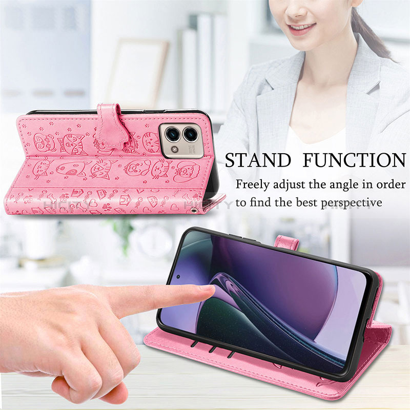 Funda de Cuero Cartera con Soporte Patron de Moda Carcasa S03D para Motorola Moto G Stylus (2023) 4G