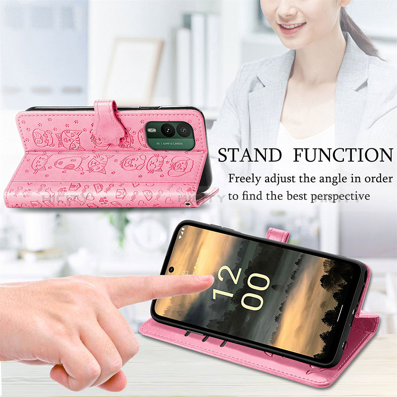 Funda de Cuero Cartera con Soporte Patron de Moda Carcasa S03D para Nokia XR21