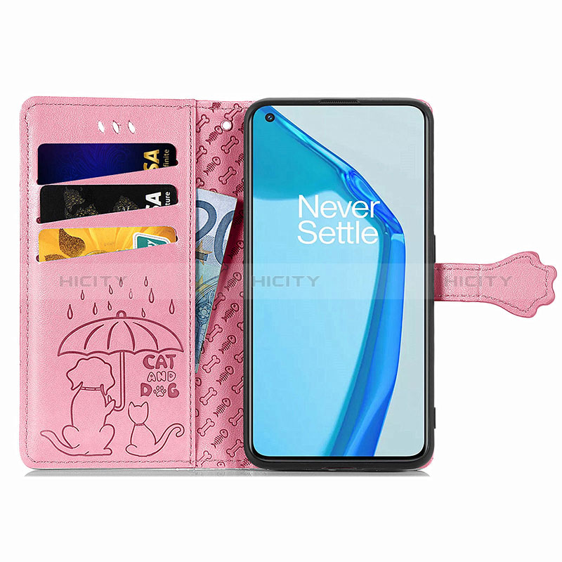 Funda de Cuero Cartera con Soporte Patron de Moda Carcasa S03D para OnePlus 9R 5G