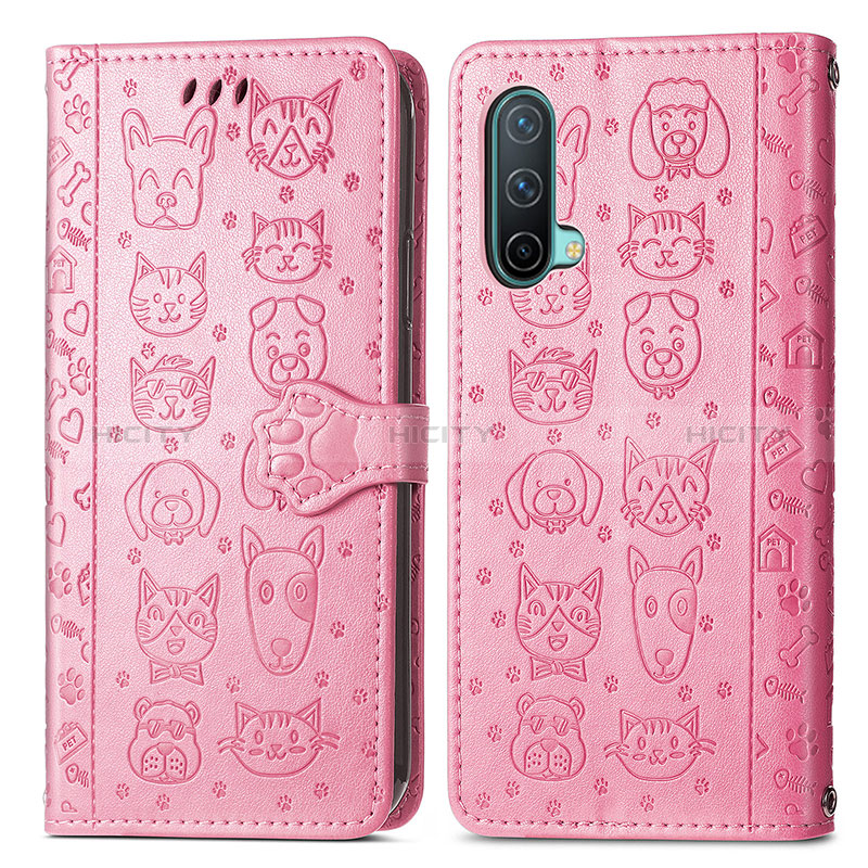 Funda de Cuero Cartera con Soporte Patron de Moda Carcasa S03D para OnePlus Nord CE 5G