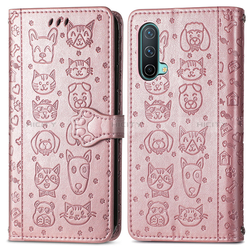 Funda de Cuero Cartera con Soporte Patron de Moda Carcasa S03D para OnePlus Nord CE 5G