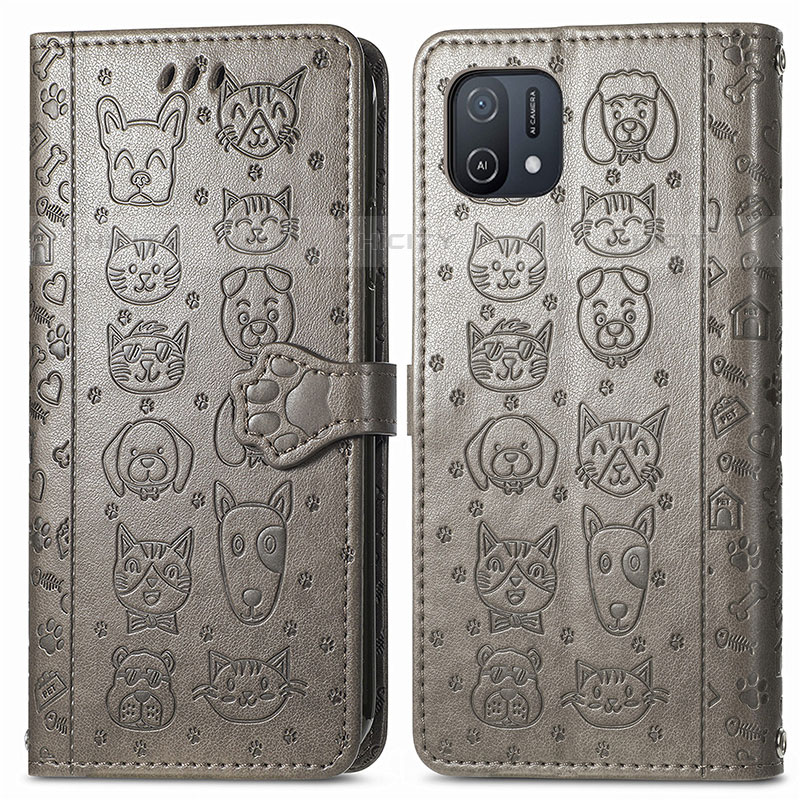 Funda de Cuero Cartera con Soporte Patron de Moda Carcasa S03D para Oppo A16e