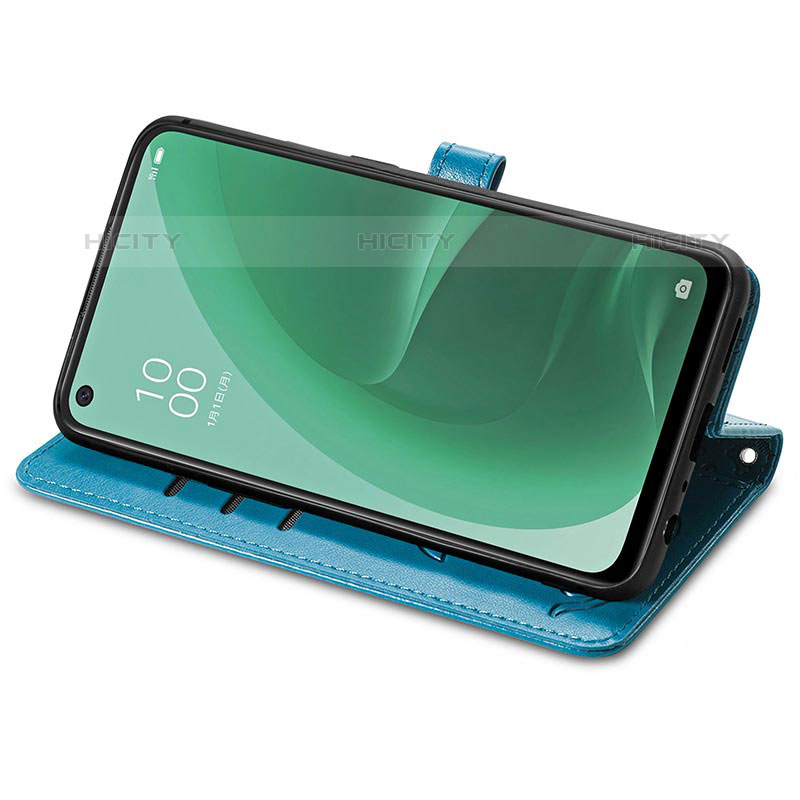 Funda de Cuero Cartera con Soporte Patron de Moda Carcasa S03D para Oppo A55S 5G