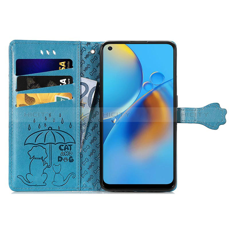 Funda de Cuero Cartera con Soporte Patron de Moda Carcasa S03D para Oppo A95 4G