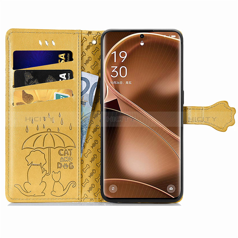 Funda de Cuero Cartera con Soporte Patron de Moda Carcasa S03D para Oppo Find X6 5G