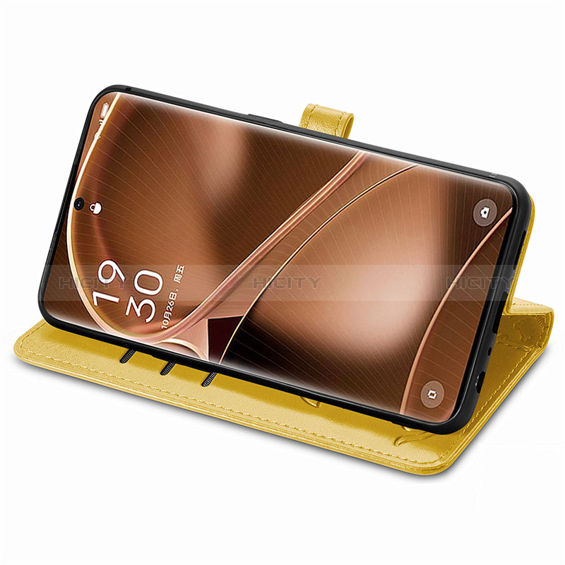 Funda de Cuero Cartera con Soporte Patron de Moda Carcasa S03D para Oppo Find X6 Pro 5G