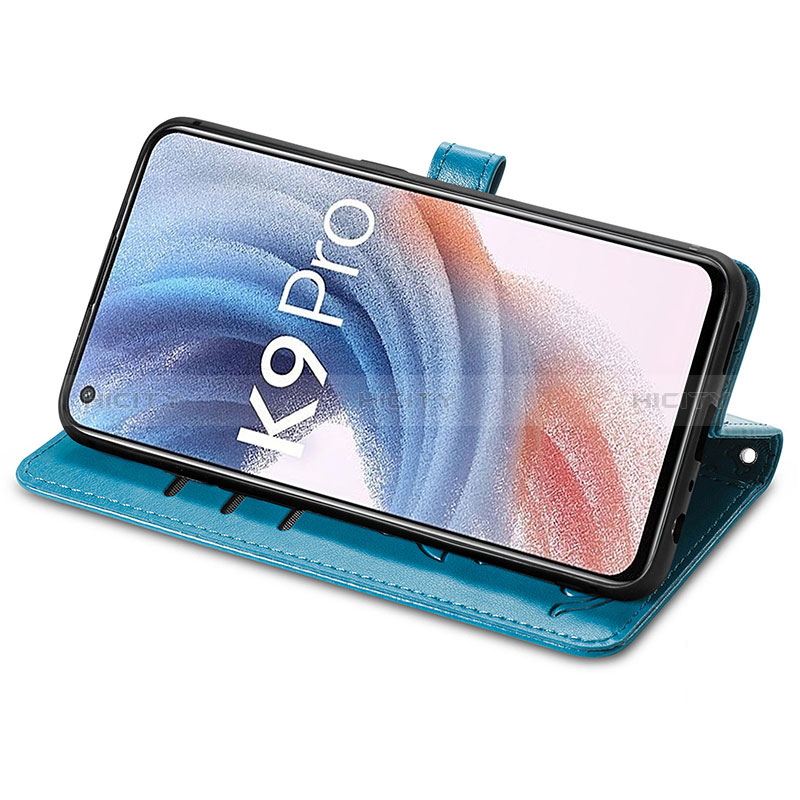 Funda de Cuero Cartera con Soporte Patron de Moda Carcasa S03D para Oppo K9 Pro 5G