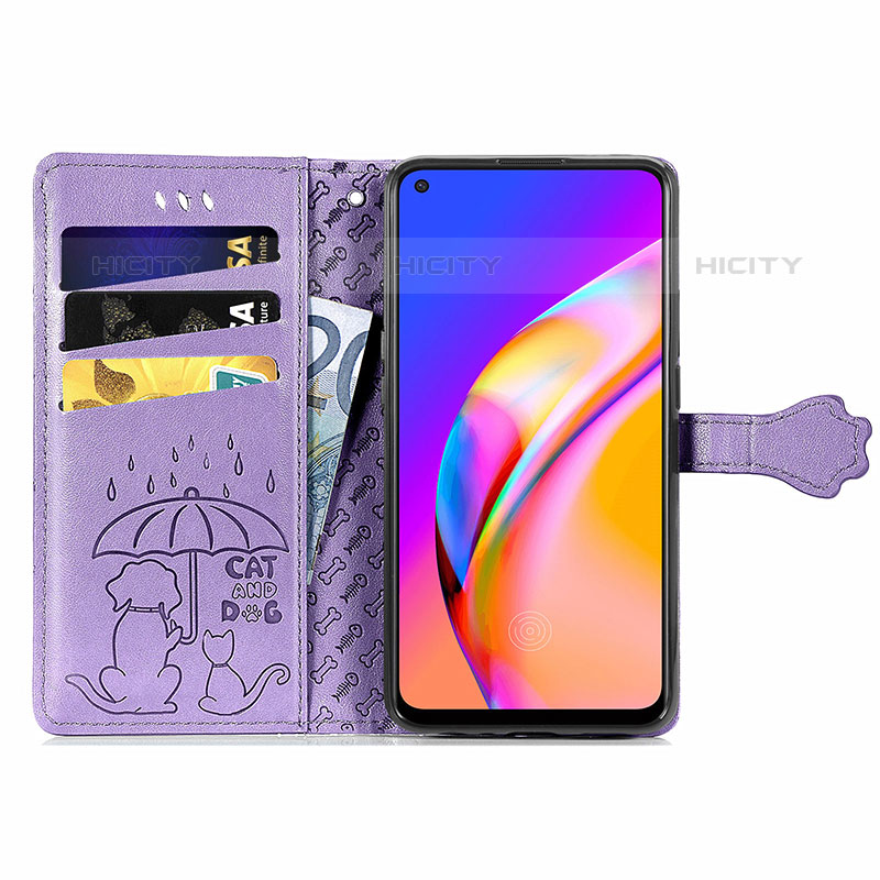 Funda de Cuero Cartera con Soporte Patron de Moda Carcasa S03D para Oppo Reno5 Lite