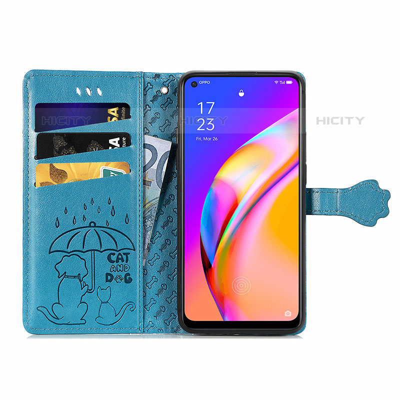 Funda de Cuero Cartera con Soporte Patron de Moda Carcasa S03D para Oppo Reno5 Z 5G