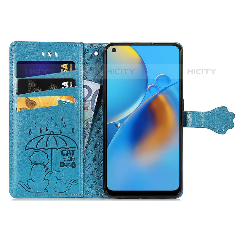 Funda de Cuero Cartera con Soporte Patron de Moda Carcasa S03D para Oppo Reno6 Lite